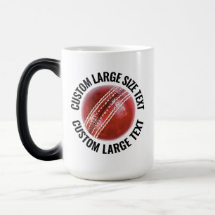 Caneca Mágica Texto Grande, Bola de Críquete 425g Personalizado 