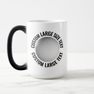 Caneca Mágica Texto Grande & Bola de Golfe 450ml Personalizado c