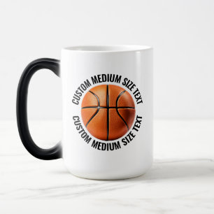 Caneca Mágica Texto Médio & Basquete 15oz Personalizado com Muda