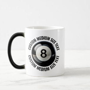 Caneca Mágica Texto Médio, Bola 8 de Bilhar 11oz Personalizado c