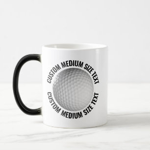 Caneca Mágica Texto Médio & Bola de Golfe 325ml Personalizado Mu
