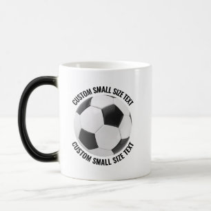 Caneca Mágica Texto Pequeno & Bola de Futebol 325ml Personalizad