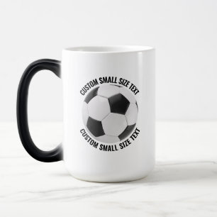 Caneca Mágica Texto Pequeno & Bola de Futebol 450ml Personalizad