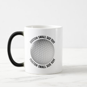 Caneca Mágica Texto Pequeno & Bola de Golfe 325ml Personalizado