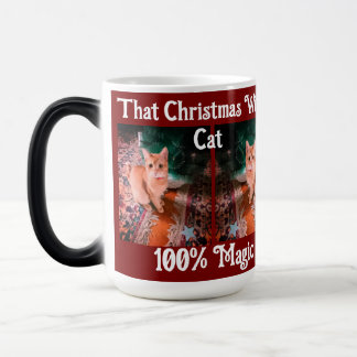 Caneca Mágica That Christmas With Cat Photo text customize