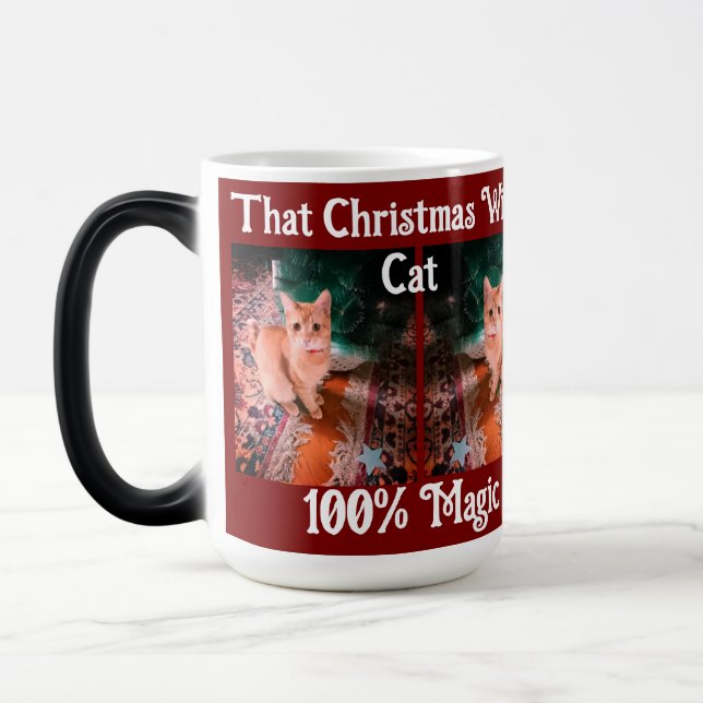 Caneca Mágica That Christmas With Cat  Photo text customize (Esquerda)