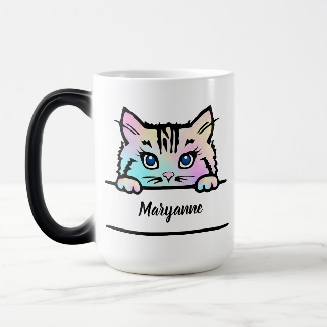 Caneca Mágica Tie Dye Gatinho Mug (Esquerda)