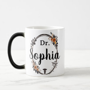Caneca Mágica Título & Nome Personalizado Presente Floral para a