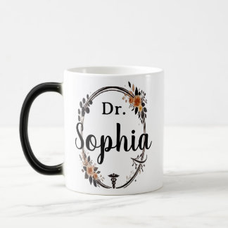 Caneca Mágica Título & Nome Personalizado Presente Floral para a