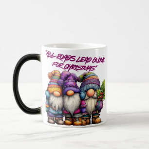 Caneca Mágica Todos os Caminhos Levam ao Gnome no Natal