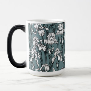 Caneca Mágica Toile de Jouy Iris   Cinza Verde + Preto
