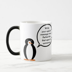 Caneca Mágica Traje de Nascimento Falante Ms. Penguin Personaliz
