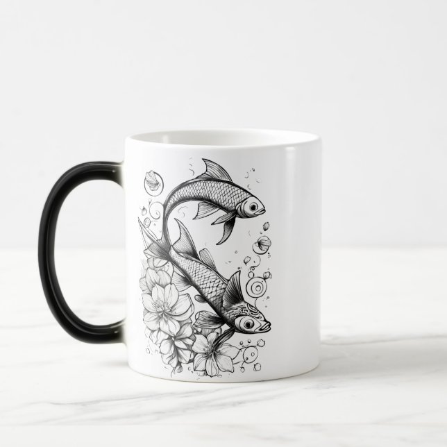 Caneca Mágica Tranquil Koi Pond Morphing Mug - 11oz (Esquerda)