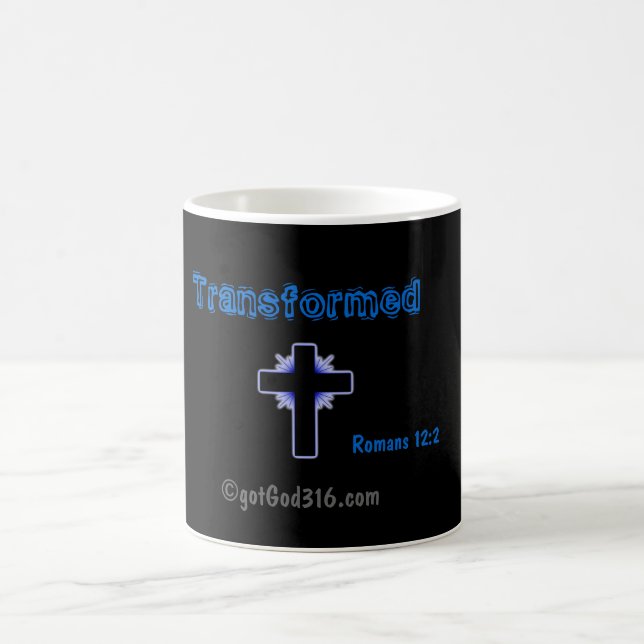 Caneca Mágica Transformado gotGod316.com Romanos 12:2 (Centro)
