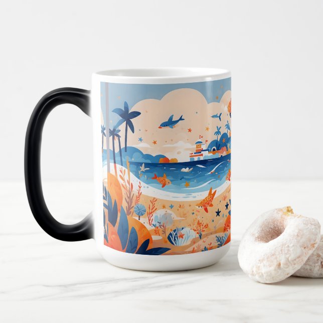 Caneca Mágica Transforme seus momentos diários 🌊 (Com Donut)