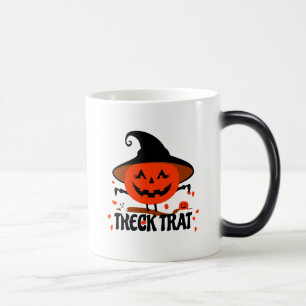 Caneca Mágica Treck Trat Pumpkin sorrindo