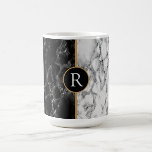 Caneca Mágica Trendy Black & White Marble Stone - Adicionar Sua