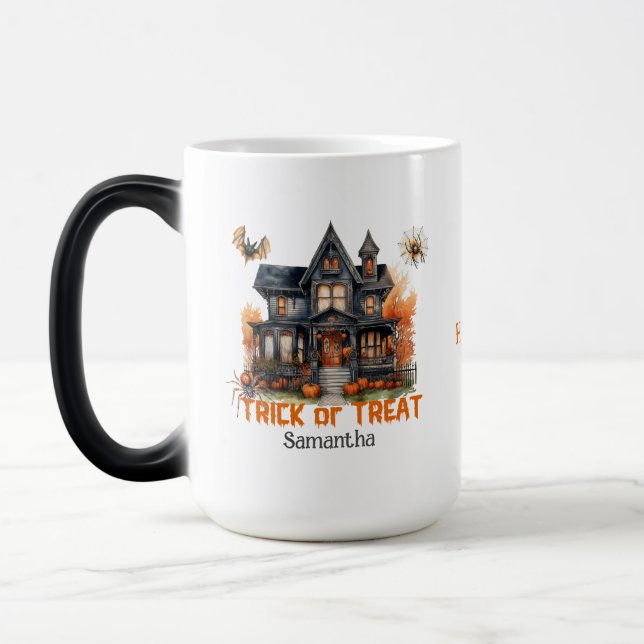 Caneca Mágica Trendy clássico Halloween assombrado casa (Esquerda)
