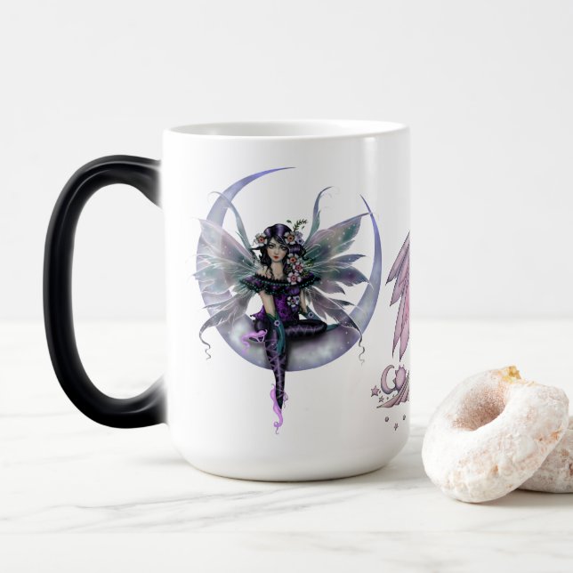 Caneca Mágica Três Fairies Fantasy Art de Molly Harrison (Com Donut)