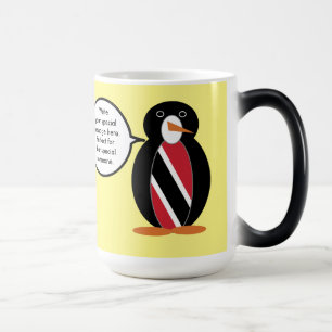 Caneca Mágica Trinidad Tobago falando Srta. Penguin personalizad