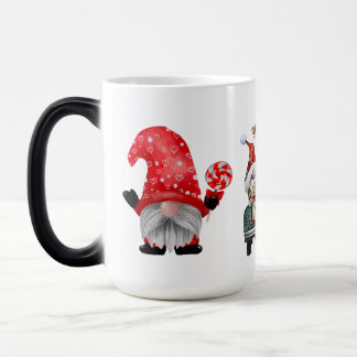 Caneca Mágica Trio Duendes De Natal Carro De Cacau Quente