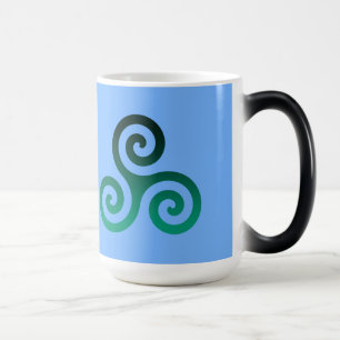 Caneca Mágica Triskele Pale Azul Verde Antigo