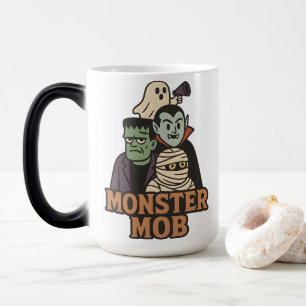 Caneca Mágica Tropa de Monstros Frankenstein Vampiro Múmia Grupo