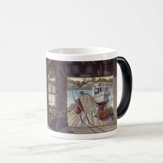 Caneca Mágica "Turne Shed at Dawn" por Charlie Rapsky (Frente Esquerda)