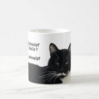 Caneca Mágica Tuxedo Cat Seriously