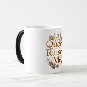Caneca Mágica Uma Rainha Me Criou Design Dourado Mãe da Moda