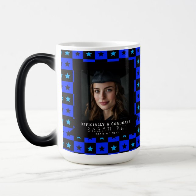 Caneca Mágica Unique Square Pattern Gift For Him Graduation (Esquerda)
