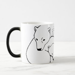 Caneca Mágica Ursa Polar Beer Vidro Mata de Vidro e Ursinho