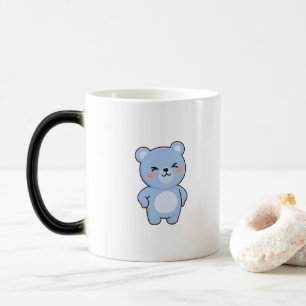 Caneca Mágica Urso Orgulhoso Estilo Kawaii Minimalista