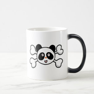 Caneca Mágica urso panda Caveira e Crossbones