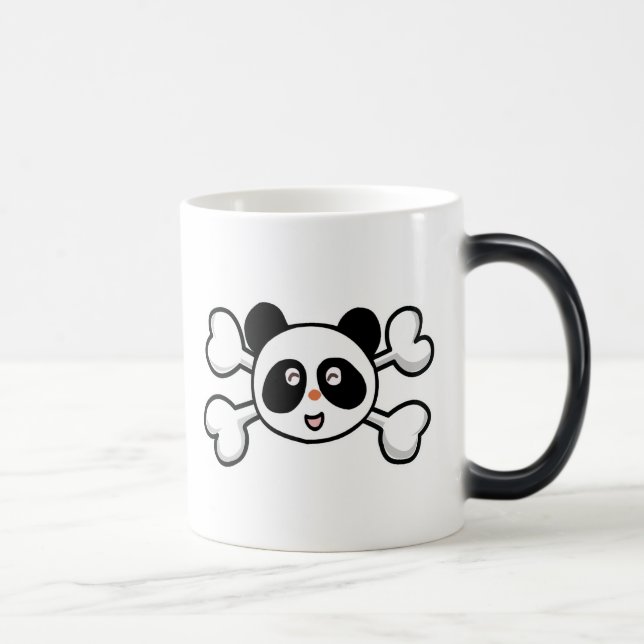 Caneca Mágica urso panda Caveira e Crossbones (Direita)