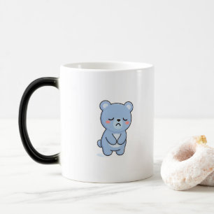 Caneca Mágica Urso Triste Estilo Kawaii Mínimo