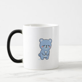 Caneca Mágica Urso Triste Estilo Kawaii Mínimo