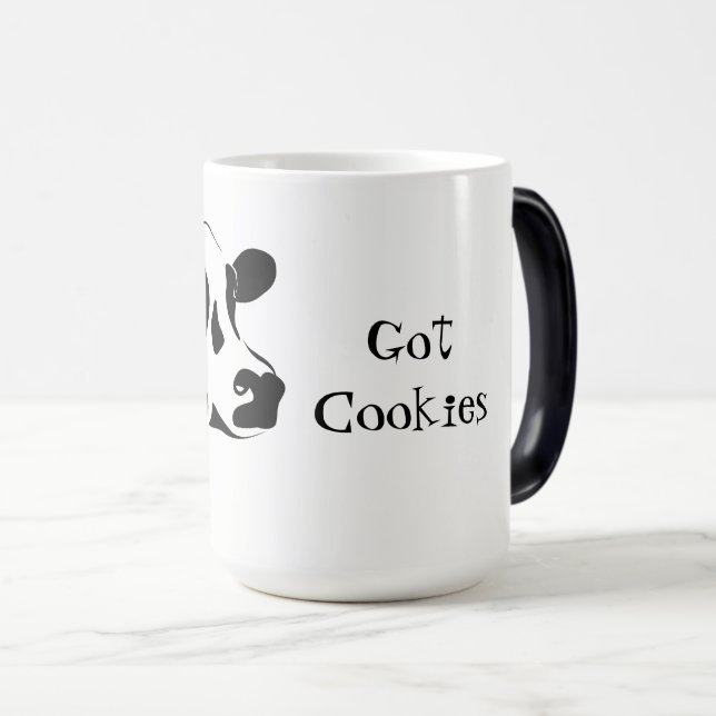 Caneca Mágica Vaca Clássica, Tem Cookies Coffee Mug (Frente Esquerda)