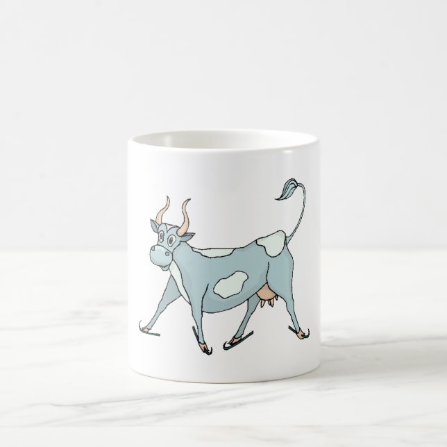 Caneca Mágica Vaca em skates de gelo (Centro)
