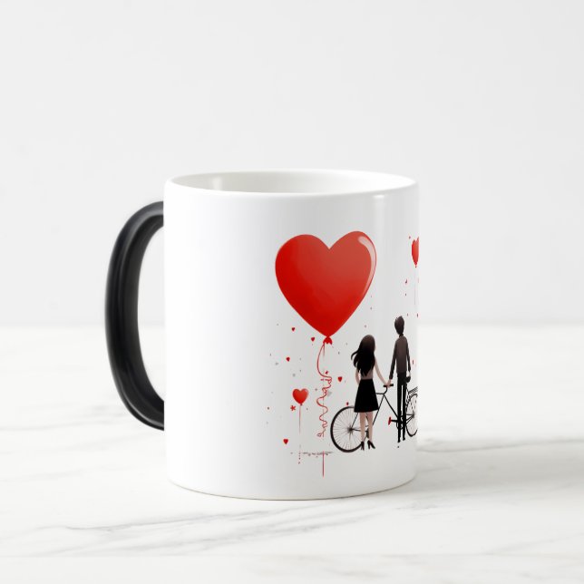 Caneca Mágica Valentines Day Hearts (Frente Esquerda)