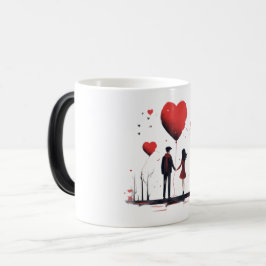 Caneca Mágica Valentines Day Hearts