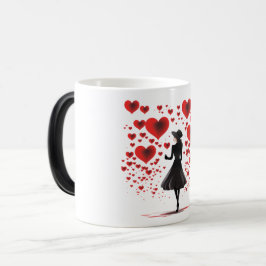 Caneca Mágica Valentines Day Hearts