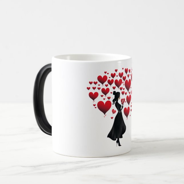 Caneca Mágica Valentines Day Hearts (Frente Esquerda)