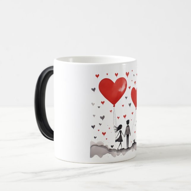 Caneca Mágica Valentines Day Hearts (Frente Esquerda)