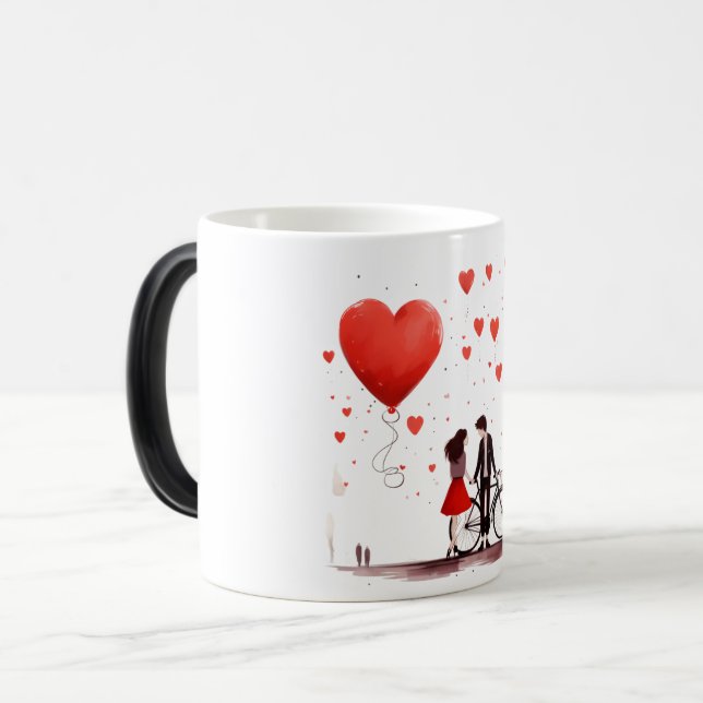 Caneca Mágica Valentines Day Hearts (Frente Esquerda)