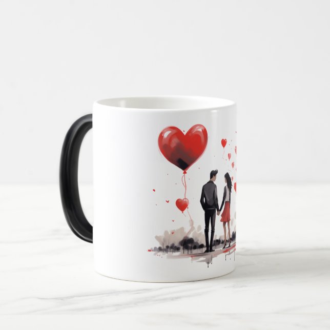 Caneca Mágica Valentines Day Hearts (Frente Esquerda)