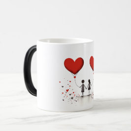 Caneca Mágica Valentines Day Hearts