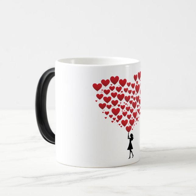 Caneca Mágica Valentines Day Hearts (Frente Esquerda)