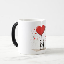 Caneca Mágica Valentines Day Hearts