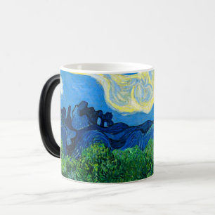 Caneca Mágica Van Gogh Olive Trees em Paisagem Montanhosa